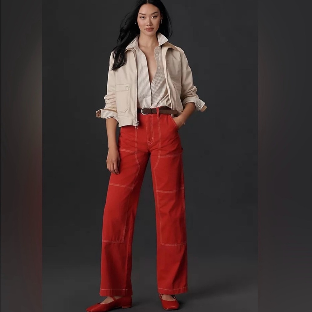 Pistola red cargo pants size 25